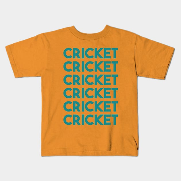 Cricket lover sports Kids T-Shirt by carolphoto